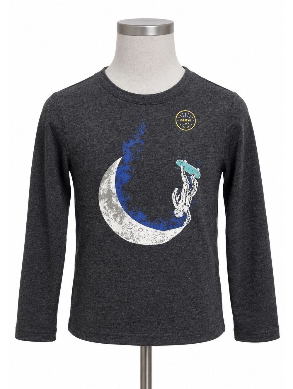 Cat & Jack Glow in the Dark Gray Long Sleeve Graphic Shirt (XS-4/5)